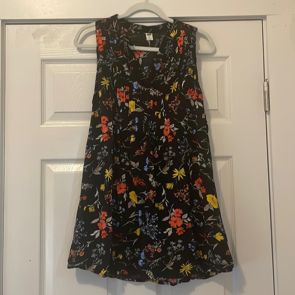 XS small old navy floral tank top dress